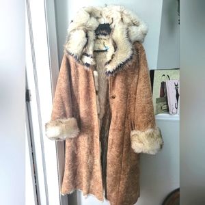 Penny Lane Vibes Faux Fur Trimmed Hooded Coat